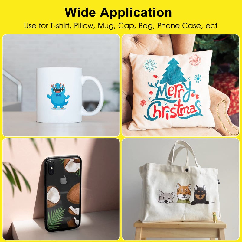 TBTeek Sublimation Ink Work with ET-7700, ET-7750 ET-2720, ET-2750, ET-4700 ET-4760 ET-15000 Inkjet Printers Heat Press Transfer on T-Shirts Mugs (ICC Profile Available) - Image 3
